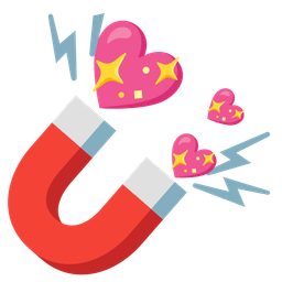 sparkling heart and magnet