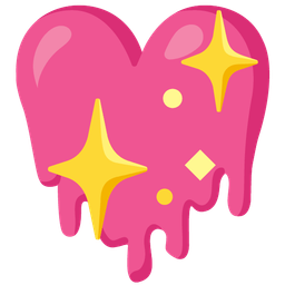 Sparkling heart and Melting face