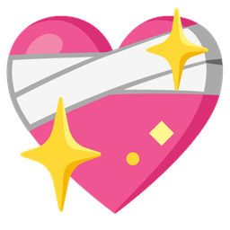 sparkling heart and mending heart