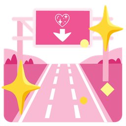 sparkling heart and motorway