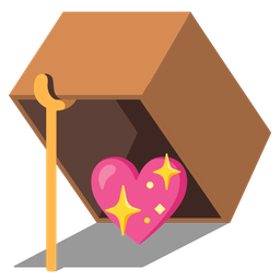 sparkling heart and mouse trap