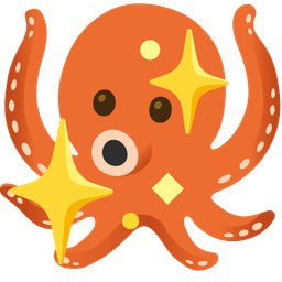 sparkling heart and octopus