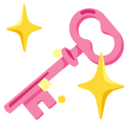 sparkling heart and old key