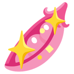 sparkling heart and pea pod