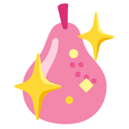 sparkling heart and pear