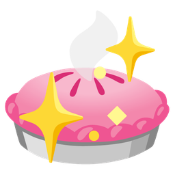 sparkling heart and pie