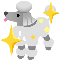 sparkling heart and poodle