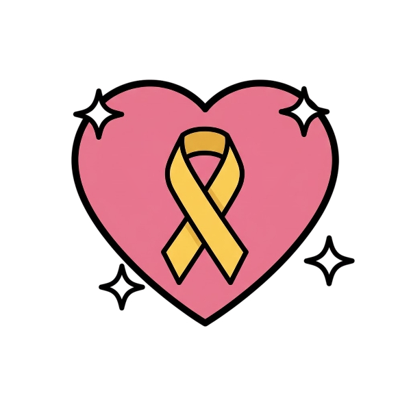 Sparkling heart and Reminder ribbon