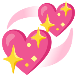 Sparkling heart and Revolving hearts