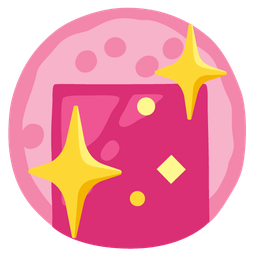 sparkling heart and rice cracker