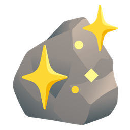 sparkling heart and rock