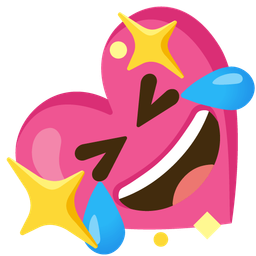 Sparkling heart and Rolling on the floor laughing