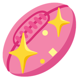 sparkling heart and rugby football