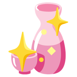 sparkling heart and sake