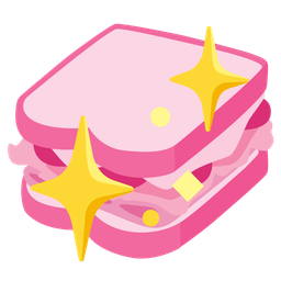 sparkling heart and sandwich