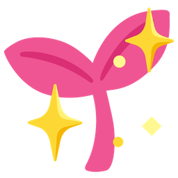 sparkling heart and seedling