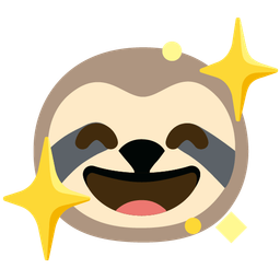 sparkling heart and sloth