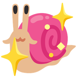 sparkling heart and snail