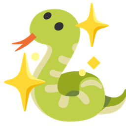 sparkling heart and snake