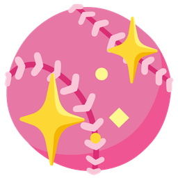 Sparkling heart and Softball