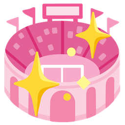 sparkling heart and stadium