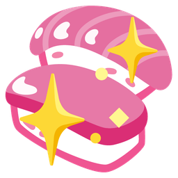 sparkling heart and sushi