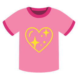 sparkling heart and t-shirt
