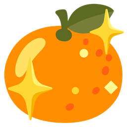 sparkling heart and tangerine