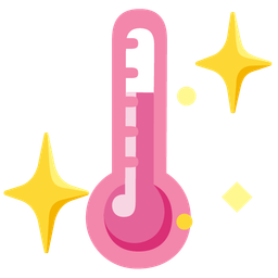 Sparkling heart and Thermometer