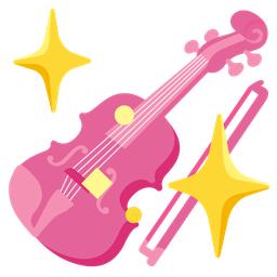 sparkling heart and violin