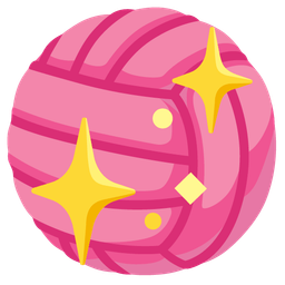sparkling heart and volleyball