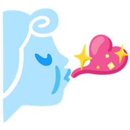 sparkling heart and wind face