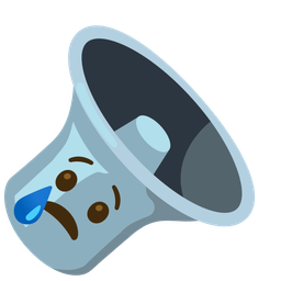 speaker low volume and crying face