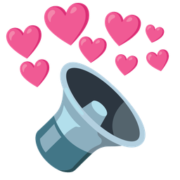 speaker low volume and heart with arrow