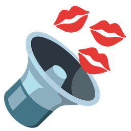 speaker low volume and kiss mark