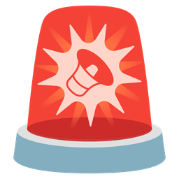 speaker low volume and police car light