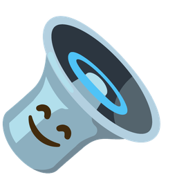 Speaker low volume and Smiling face with halo