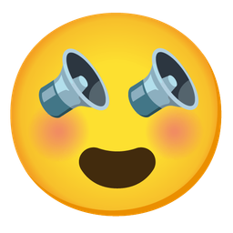 Speaker low volume and Smiling face with heart-eyes