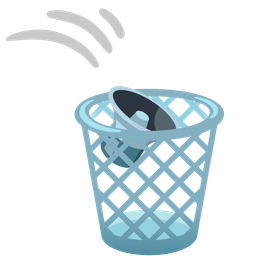 speaker low volume and wastebasket