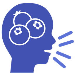 speaking head and blueberries