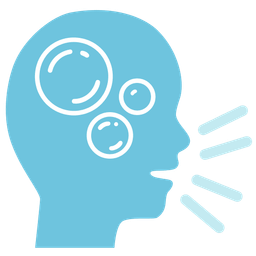 speaking head and bubbles