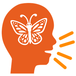 speaking head and butterfly