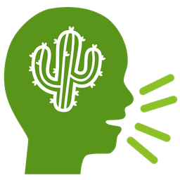 speaking head and cactus