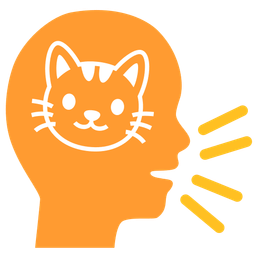 speaking head and cat face