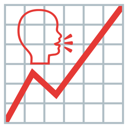 speaking head and chart increasing