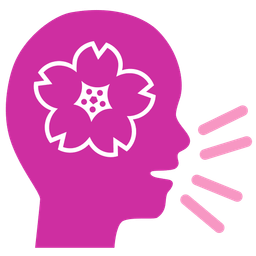 speaking head and cherry blossom