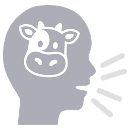 speaking head and cow face
