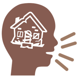 speaking head and derelict house