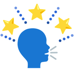 speaking head and glowing star