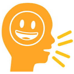 Speaking head and Grinning face with big eyes